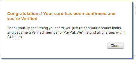 paypal account