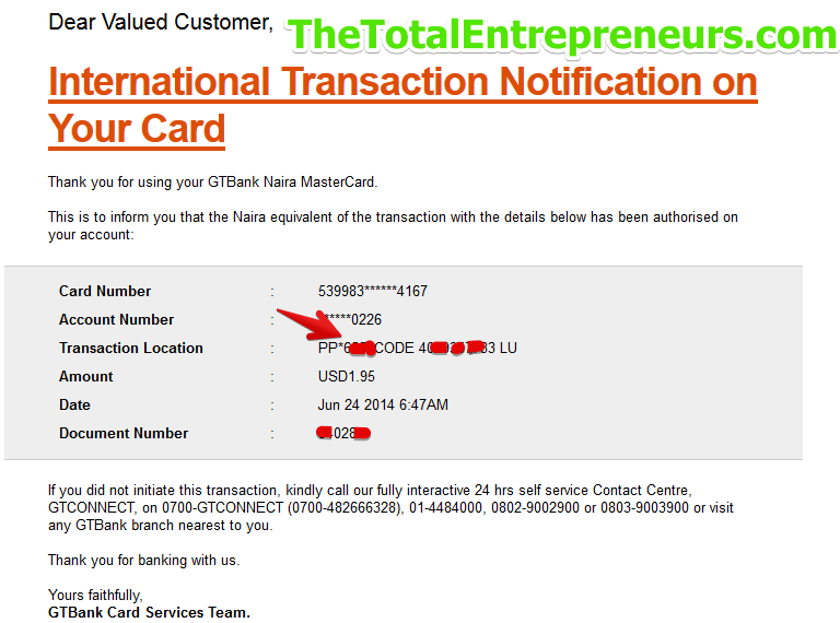 paypal account