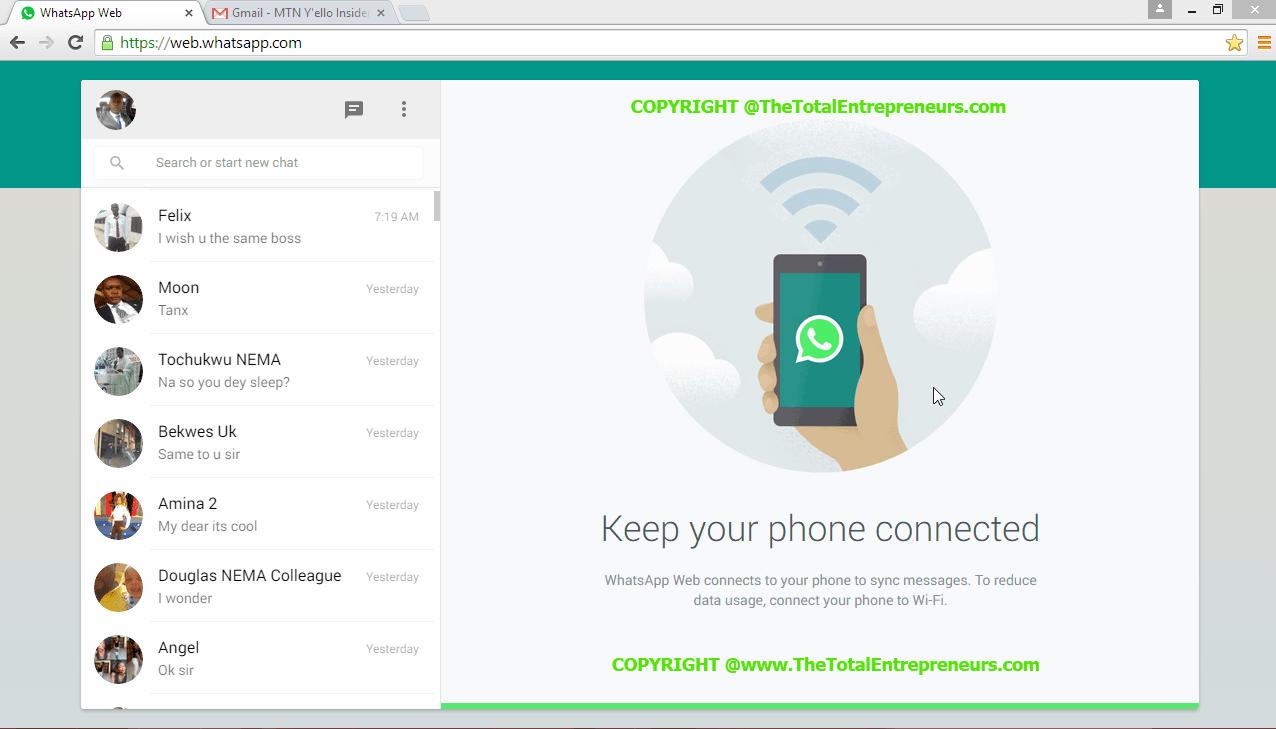 WhatsApp in your desktop computer