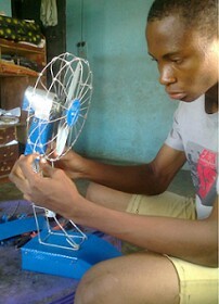 Young Nigerian Creative Crafters that Made a Van and Standing Fan 1