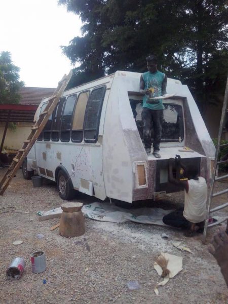 Young Nigerian Crafters that Made a Van and Standing Fan 10