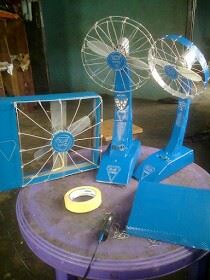 Young Nigerian Creative Crafters that Made a Van and Standing Fan 4