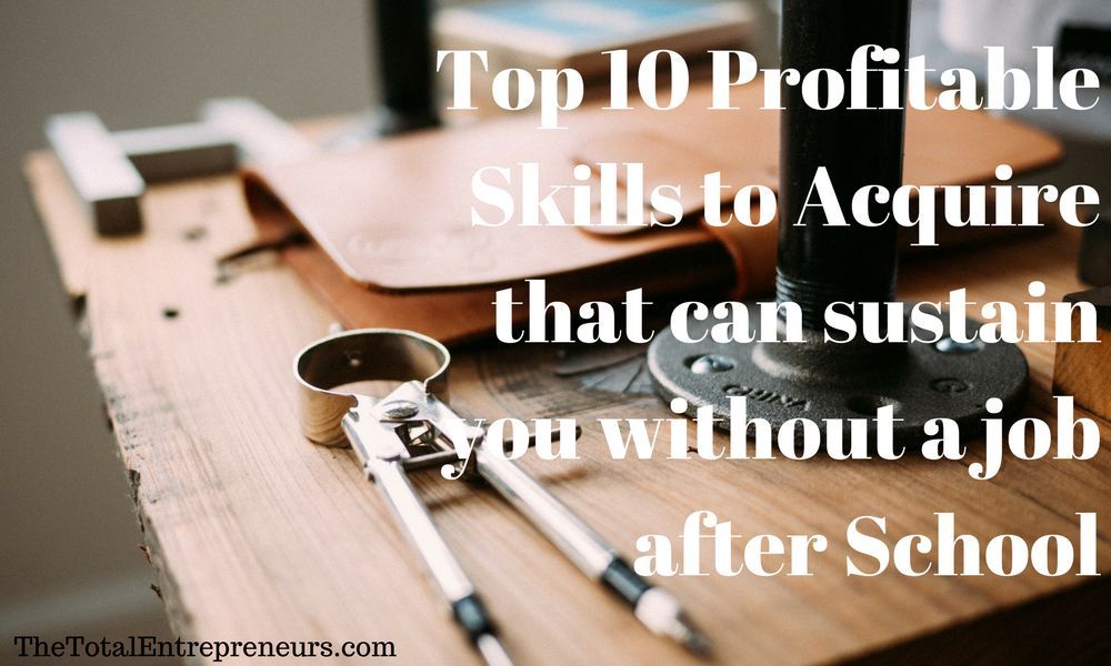 Top 10 Profitable Skills to Acquire that can sustain you without a job after School