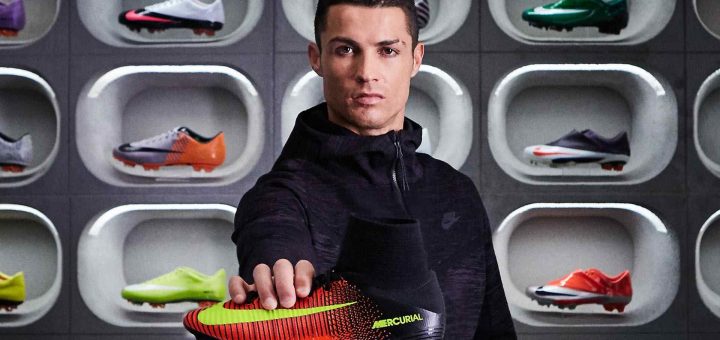 Cristiano Ronaldo endorsing Nike Product