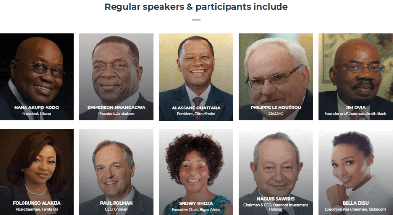 Africa CEO Forum speakers 