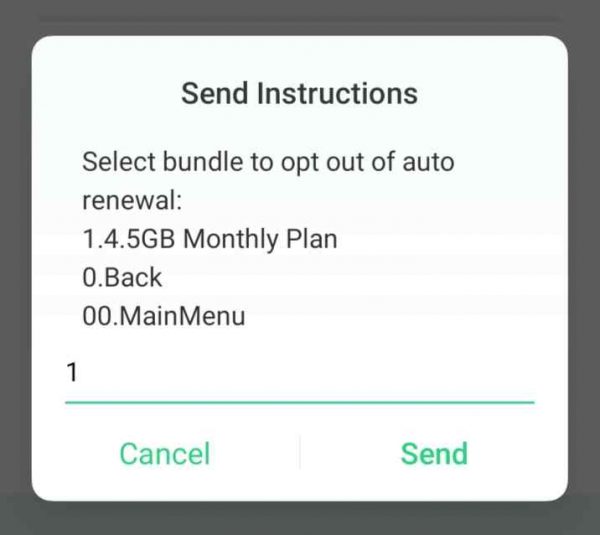 Choose mtn data plan to opt out of
