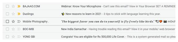 email headline