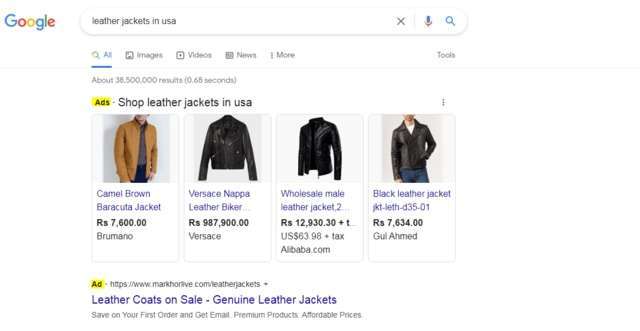 Google shows you a PPC ad