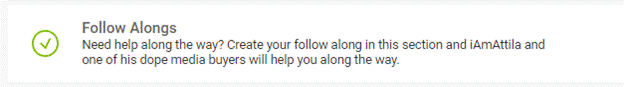 Follow Alongs Section