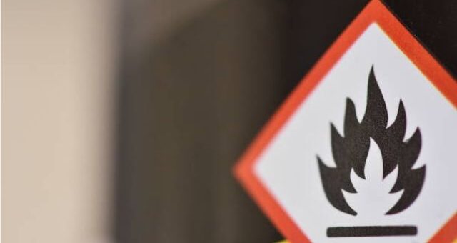 Fire hazard sign