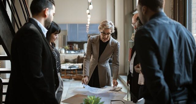 An Entrepreneur sharing their new idea with team members