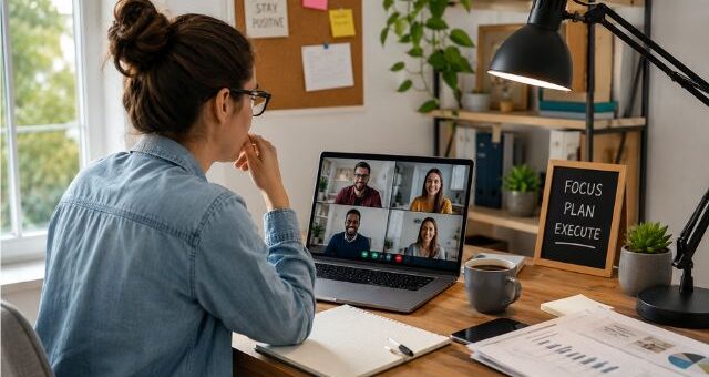 Remote workers in a meeting