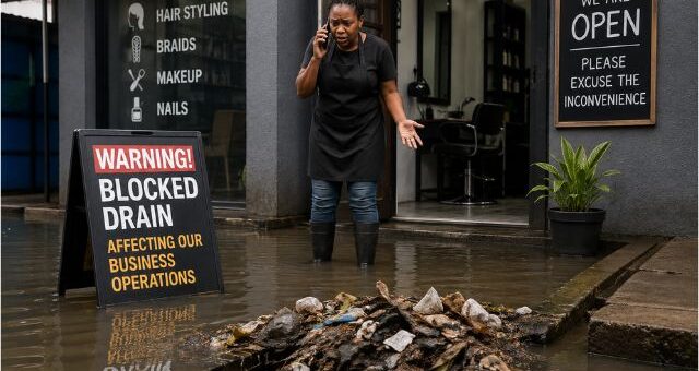 blocked drain affects business operation